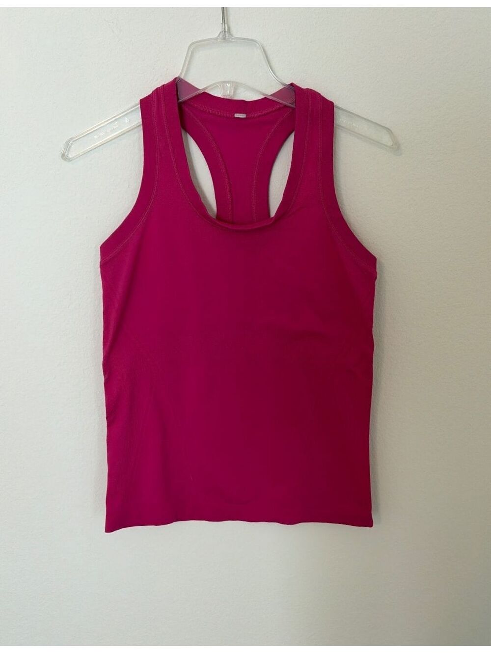 Athleta Momentum Seamless Tank Top Hot Pink Racerback Size Small
